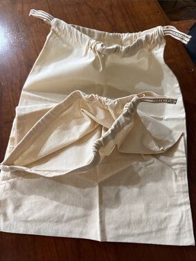 2 Tory Burch Draw String Dust Bags for Shoes 👞 Cream New
